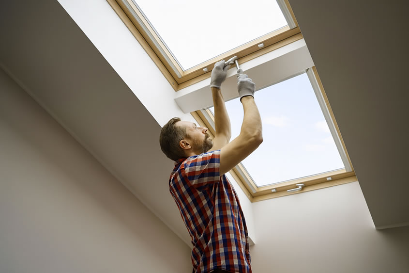 Velux roof window repaired by roofer